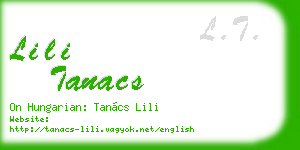 lili tanacs business card